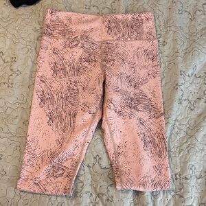 Pink Patterned Athletic leggings